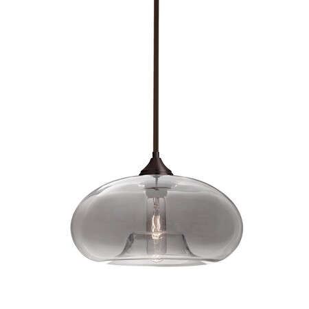 Besa Lighting Bana Cord Pendant, Smoke, Bronze Finish, 1x60W Incandescent 1TT-BANASM-BR